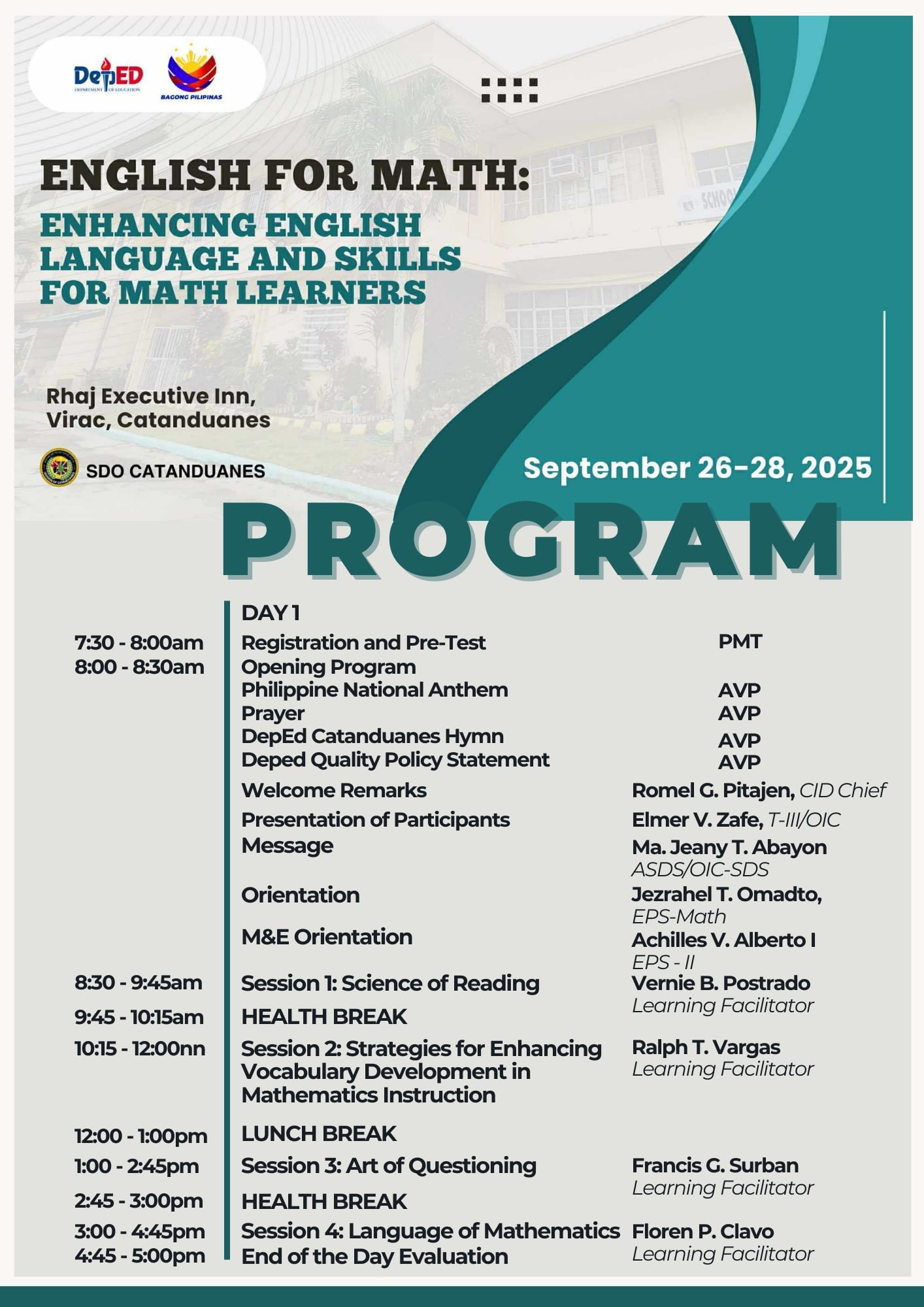 program of activities