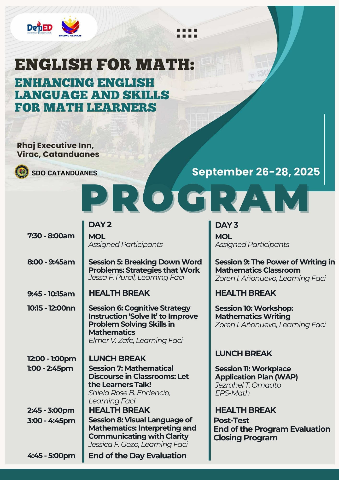 program of activities